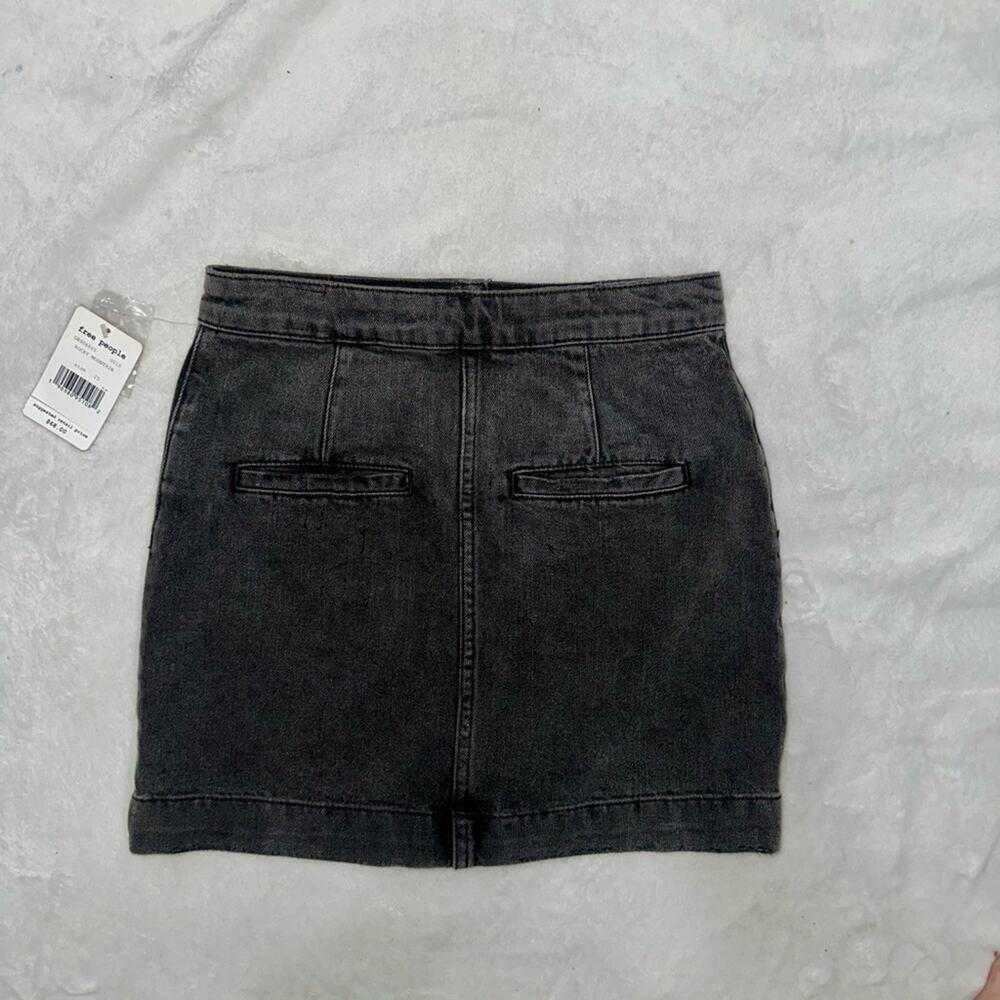 Free People Dark Gray Button-Front Midi Skirt we are the people NWT size 25 - Picture 10 of 15